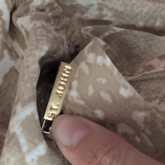 St. John Silk Animal Print Zip Up Jacket Coat Windbreaker - Picture 2 of 13